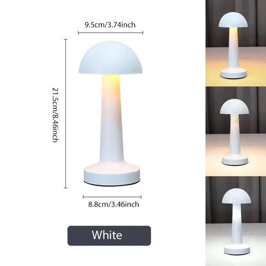 Lampka Grzybek LED – Bezprzewodowa Lampa Stołowa Retro