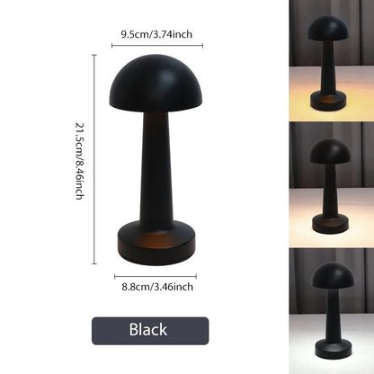 Lampka Grzybek LED – Bezprzewodowa Lampa Stołowa Retro