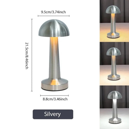 Lampka Grzybek LED – Bezprzewodowa Lampa Stołowa Retro
