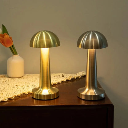 Lampka Grzybek LED – Bezprzewodowa Lampa Stołowa Retro