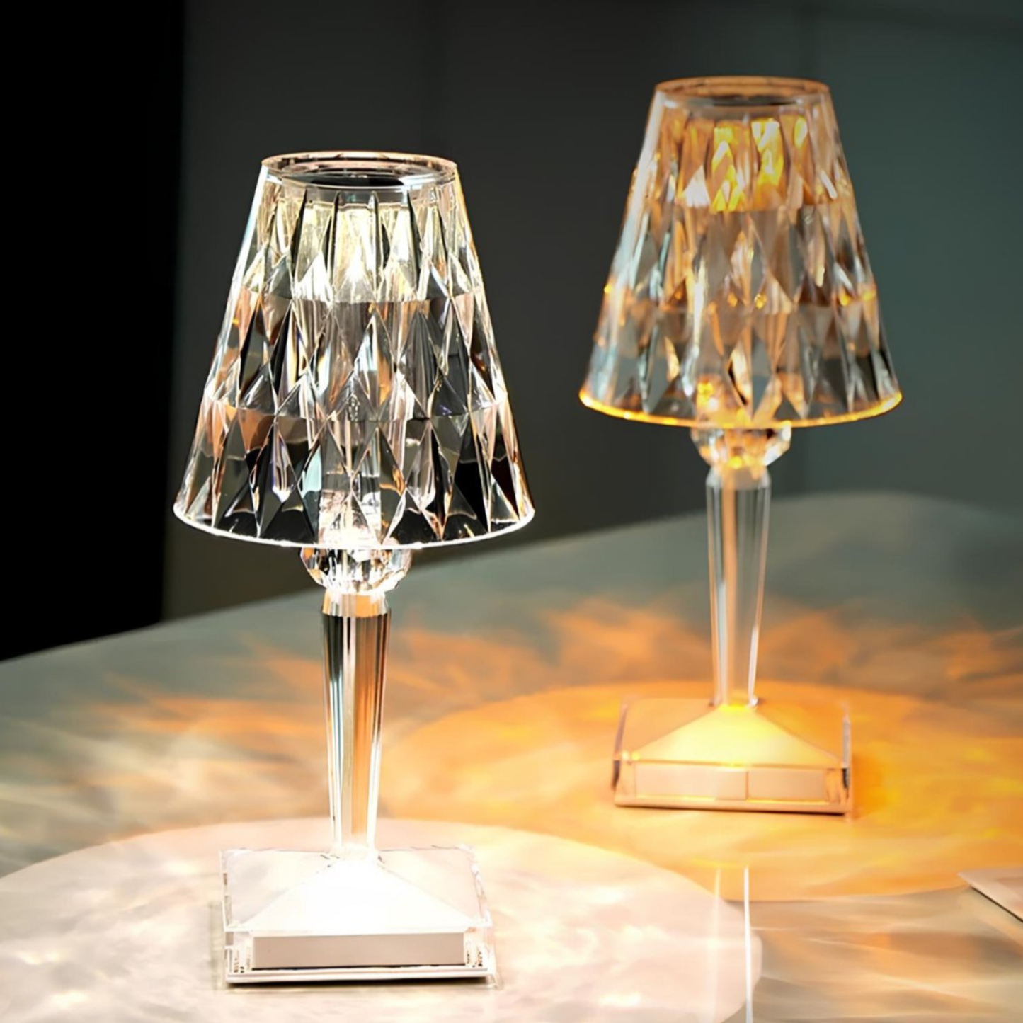 LumiFacet – Lampa Stołowa Fasetowana