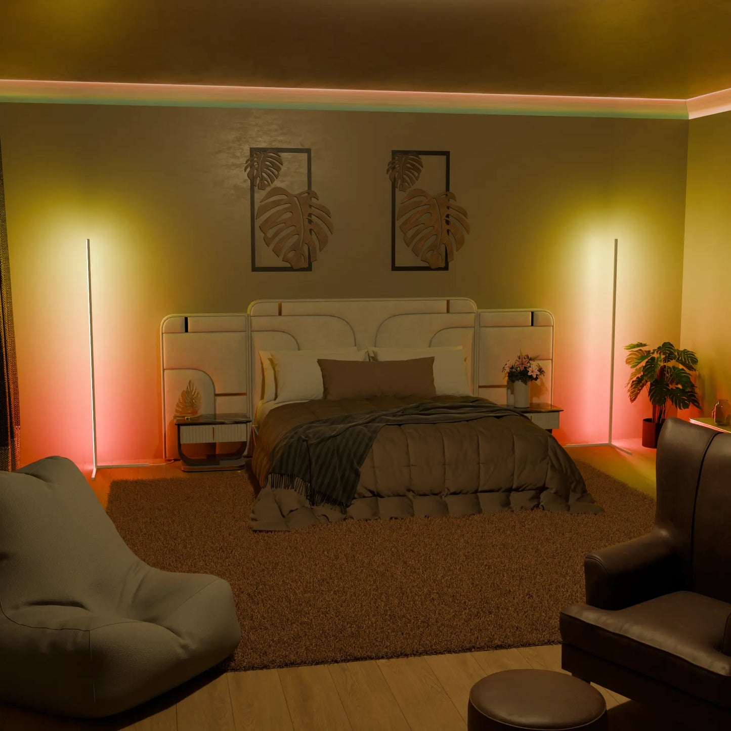 Nowoczesna Lampa Podłogowa RGB | Ambient LED