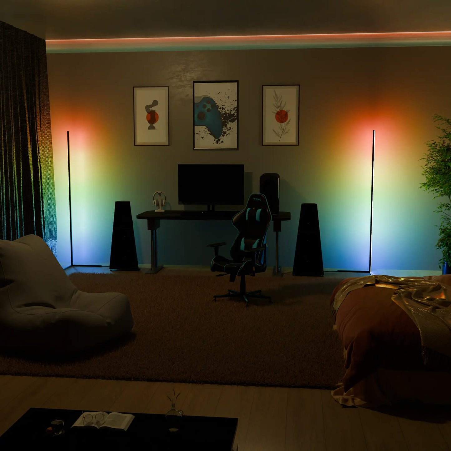 Nowoczesna Lampa Podłogowa RGB | Ambient LED